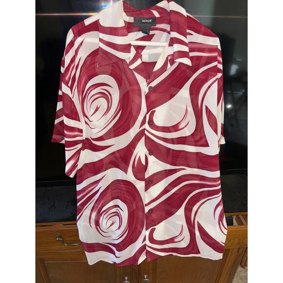 Le Monde Short Sleeve Button Down Casual Shirt XL - Picture 1 of 3
